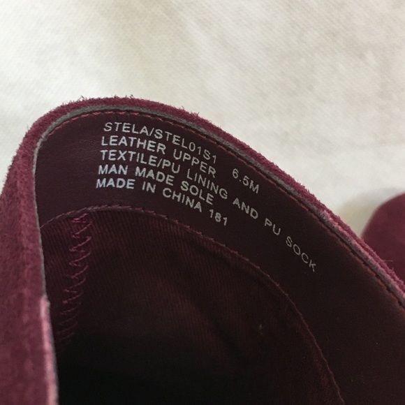 ✨Steve Madden burgundy suede heeled mules red 6.5 - Picture 4 of 7